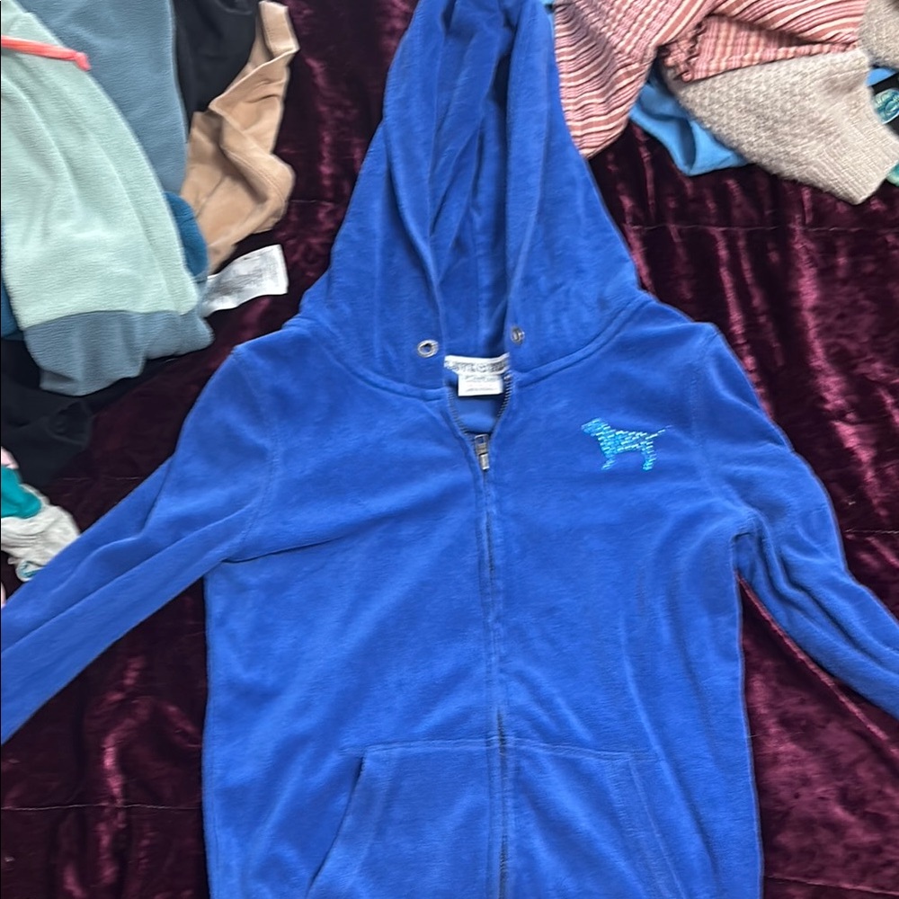 Blue Vintage Victoria’s secret PINK Hoodie